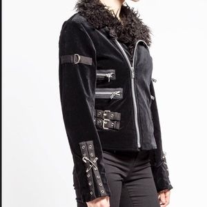 Tripp NYC - Velvet Moto Jacket XL